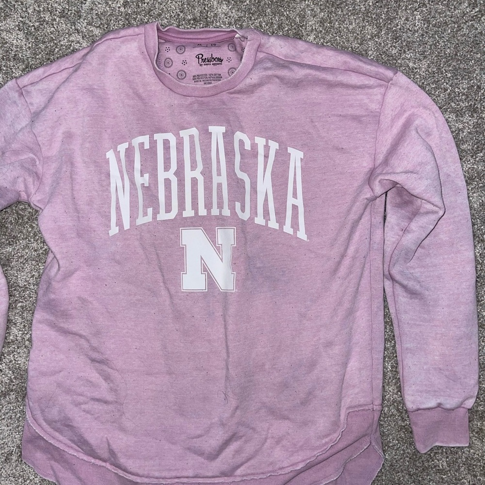 Pressbox Lavender Nebraska Women's Crew Neck Sweater
